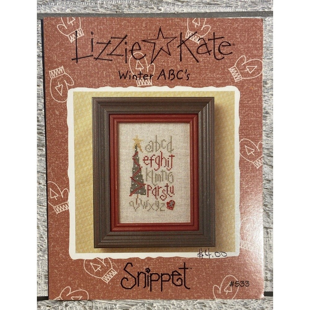 Cross Stitch Chart - Lizzie Kate - Snip It - Winter ABC's